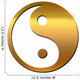 Yin and Yang textured gold Wall Decal
