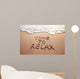 time to relax, concept written on sandy beach Wall Mural