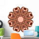 Brown Mehndi Lotus Mandala Wall Decal