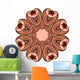 Brown Mehndi Lotus Mandala Wall Decal