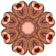 Brown Mehndi Lotus Mandala Wall Decal