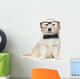 Smart Elegant Golden Retriever Puppies Wall Decal