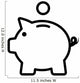 Piggy bank / piggybank with coin line art icon for apps and websites Wall Decal
