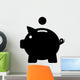 Piggy bank / piggybank with coin flat icon for apps and websites Wall Decal
