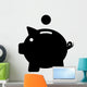 Piggy bank / piggybank with coin flat icon for apps and websites Wall Decal