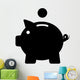 Piggy bank / piggybank with coin flat icon for apps and websites Wall Decal