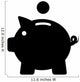Piggy bank / piggybank with coin flat icon for apps and websites Wall Decal