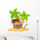Pirate's Treasure Island Chest Wall Decal