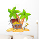 Pirate's Treasure Island Chest Wall Decal
