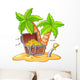 Pirate's Treasure Island Chest Wall Decal