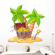 Pirate's Treasure Island Chest Wall Decal