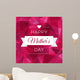 Happy Mothers Day design in trendy style. Mothers Day typography and ribbon. Vintage design, graphics.  Wall Mural