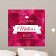 Happy Mothers Day design in trendy style. Mothers Day typography and ribbon. Vintage design, graphics.  Wall Mural
