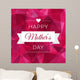 Happy Mothers Day design in trendy style. Mothers Day typography and ribbon. Vintage design, graphics.  Wall Mural