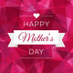 Happy Mothers Day design in trendy style. Mothers Day typography and ribbon. Vintage design, graphics.  Wall Mural