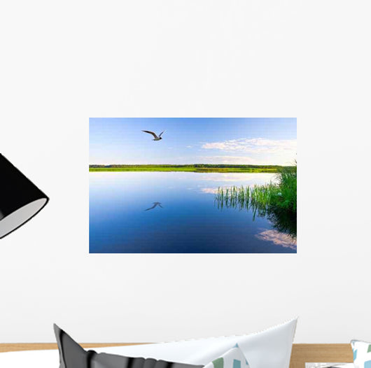 Beautiful Summer Water Landscape Wall Decal
