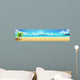 Sea panorama. Tropical beach. Vector background Wall Mural