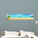 Sea panorama. Tropical beach. Vector background Wall Mural