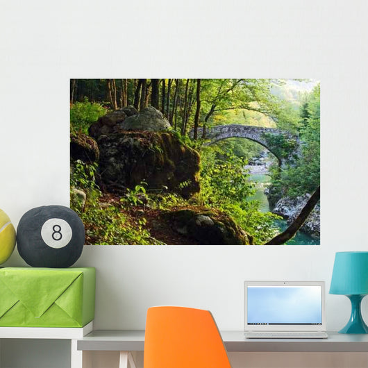 Old Bridge over River Wall Decal