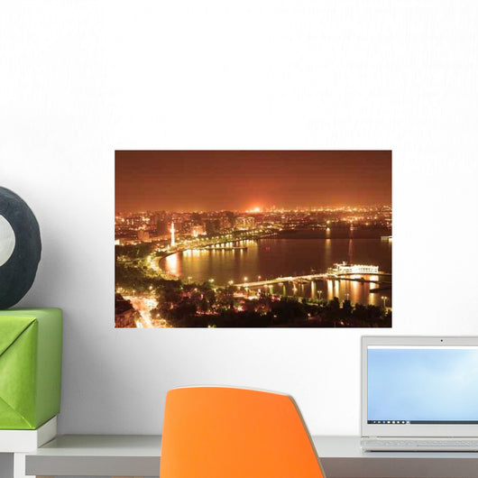 Baku City Night Wall Decal