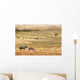 Wild zebras on pasture of Serengeti National park Wall Mural
