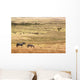 Wild zebras on pasture of Serengeti National park Wall Mural
