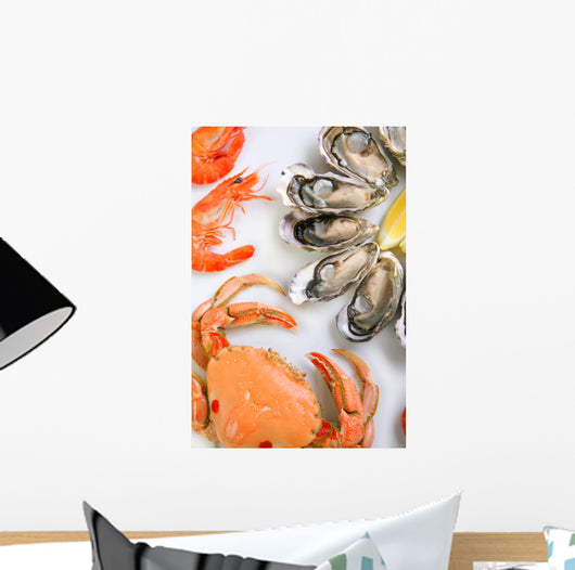 Plate of Seafood Wall Mural