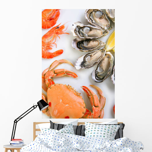 Plate of Seafood Wall Mural