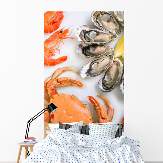 Plate of Seafood Wall Mural