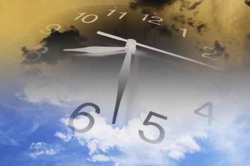 Clock and Clouds Wall Decal