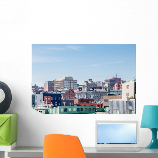 Colorful Buildings Portland Wall Decal