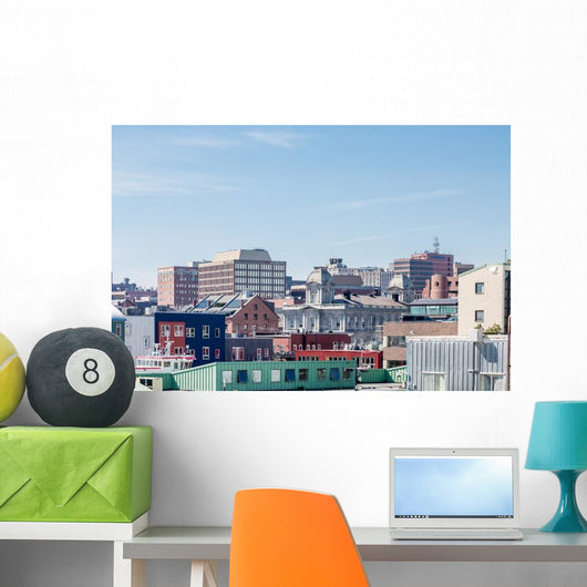 Colorful Buildings Portland Wall Decal