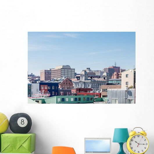 Colorful Buildings Portland Wall Decal