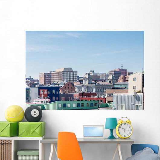 Colorful Buildings Portland Wall Decal