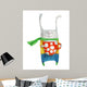 Rabbit with Large Red Wall Decal