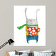 Rabbit with Large Red Wall Decal