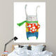 Rabbit with Large Red Wall Decal