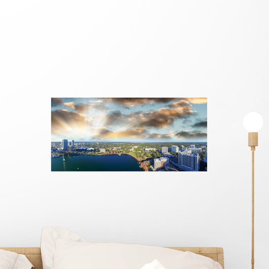 Panoramic Aerial Orlando Florida Wall Decal Design 2
