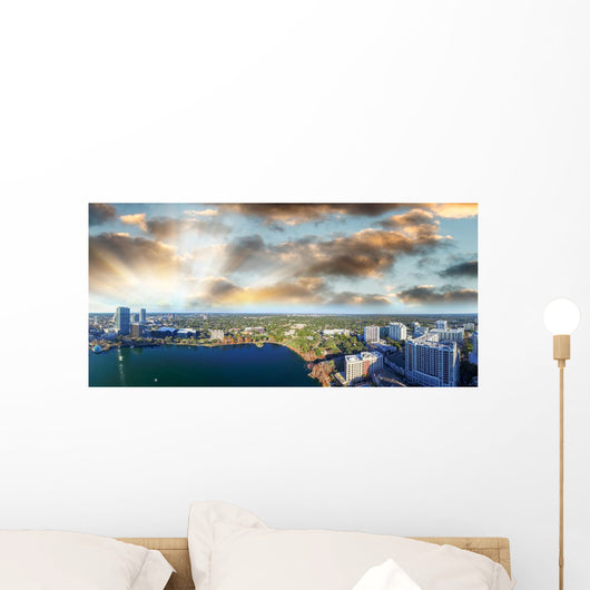 Panoramic Aerial Orlando Florida Wall Decal Design 2