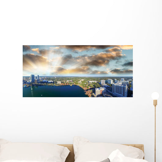 Panoramic Aerial Orlando Florida Wall Decal Design 2