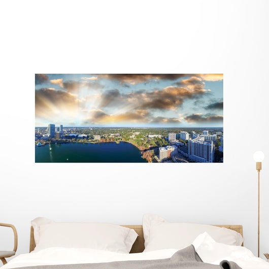 Panoramic Aerial Orlando Florida Wall Decal Design 2