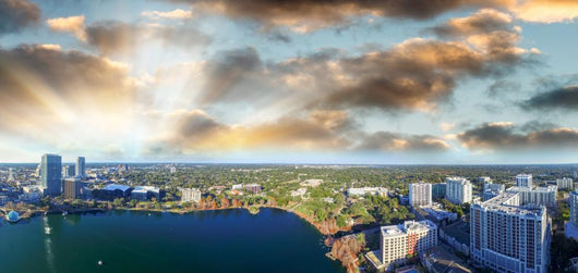 Panoramic Aerial Orlando Florida Wall Decal Design 2