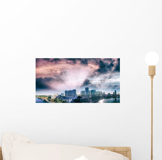 Panoramic Aerial Orlando Florida Wall Decal Design 1