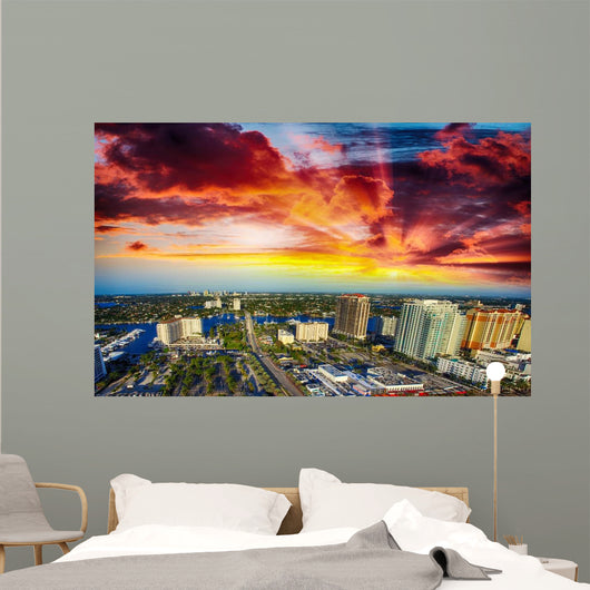 Aerial Fort Lauderdale Canals Wall Decal