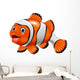 Cute clown fish cartoon Wall Decal
