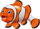 Cute clown fish cartoon Wall Decal