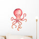 Happy Pink Octopus Wall Decal
