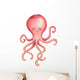 Happy Pink Octopus Wall Decal