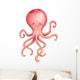 Happy Pink Octopus Wall Decal
