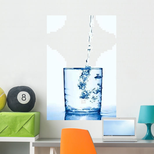 Water over White Wall Decal
